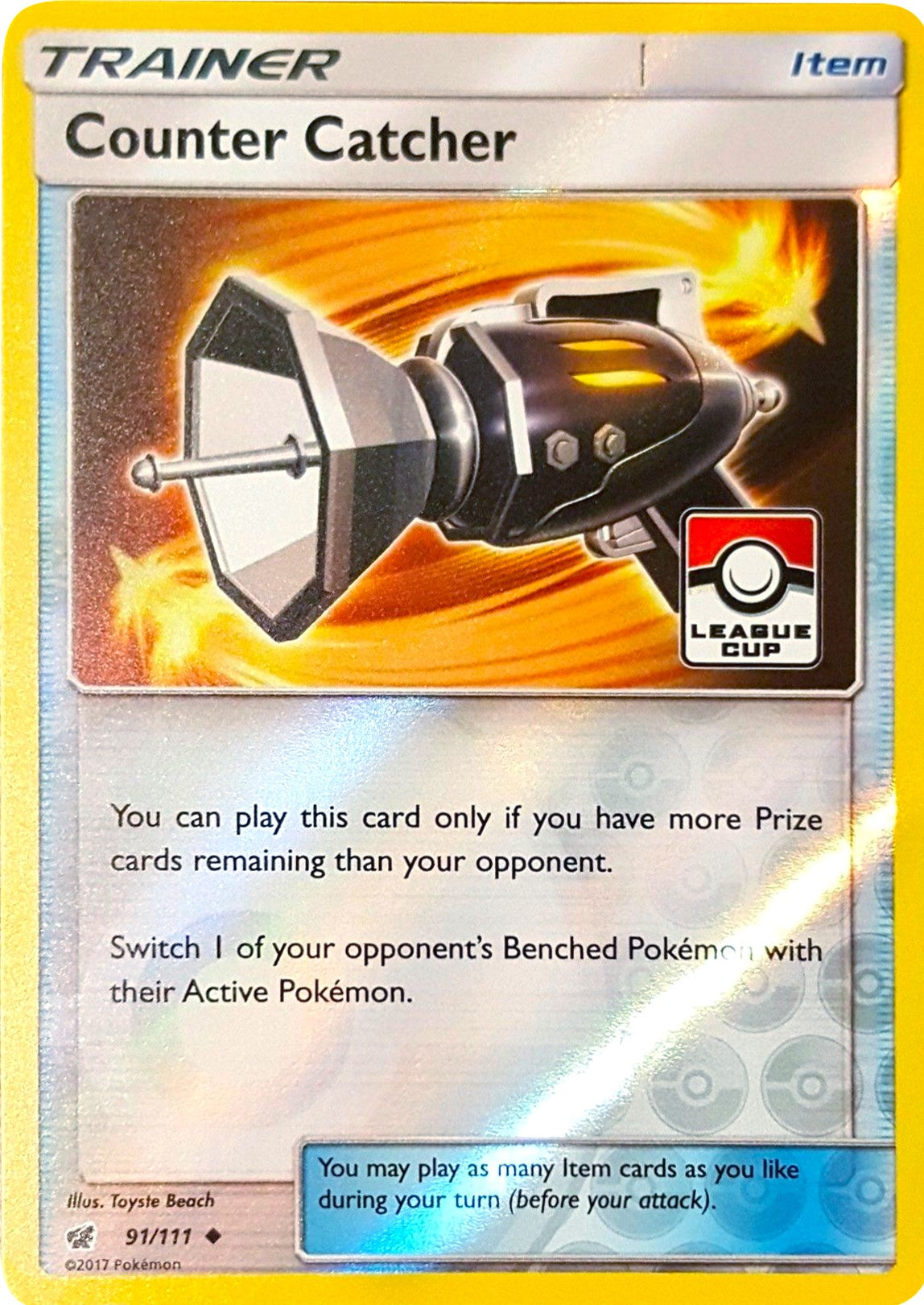 Counter Catcher - 91/111 (League Cup) [Staff]/111 - Reverse Holofoil League & Championship Cards