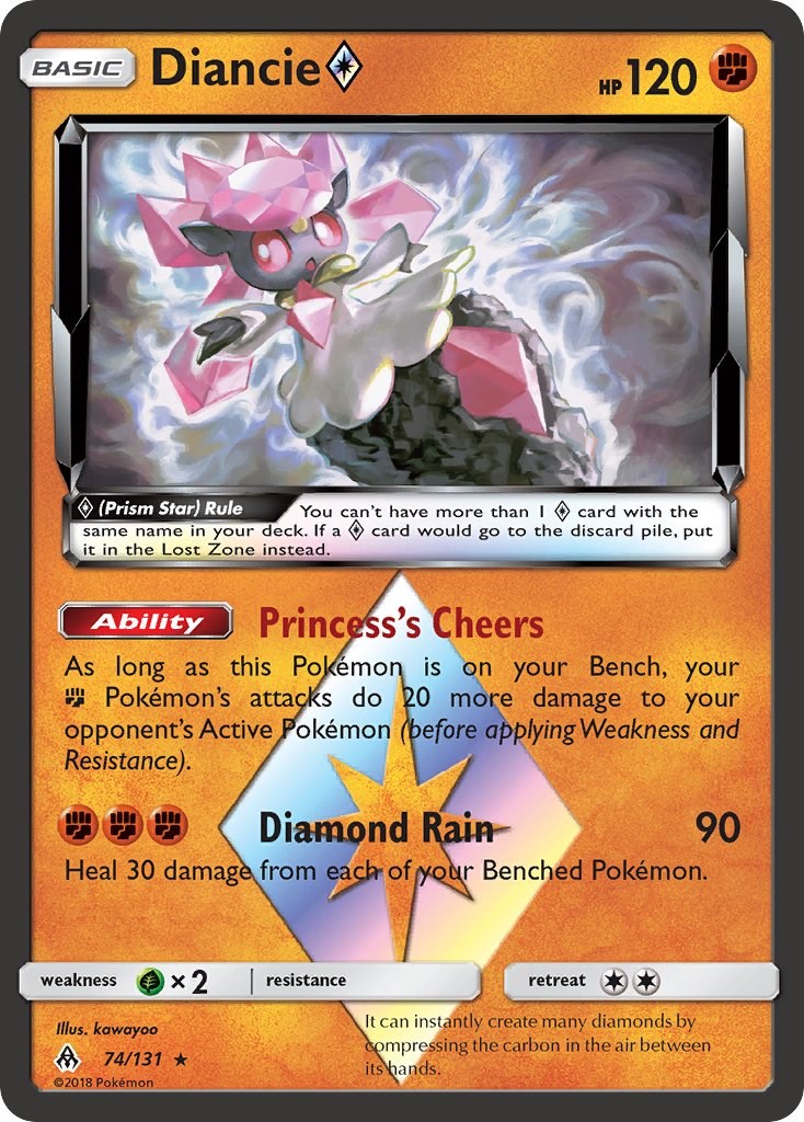 prism cards pokemon tcg Diancie Star [SM06 Mint / near mint Hoopa 122/196 - SWSH11 Color:Amber & Emerald Iron leaves ex sir
