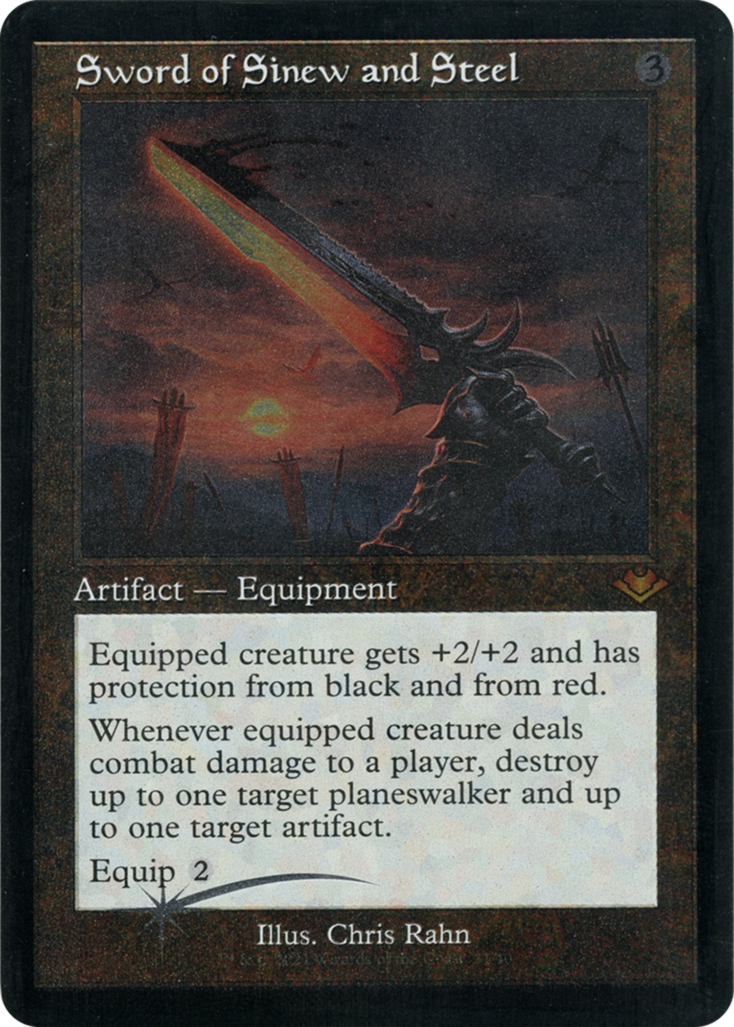 Sword of Sinew and Steel (Retro Frame) (Foil Etched)