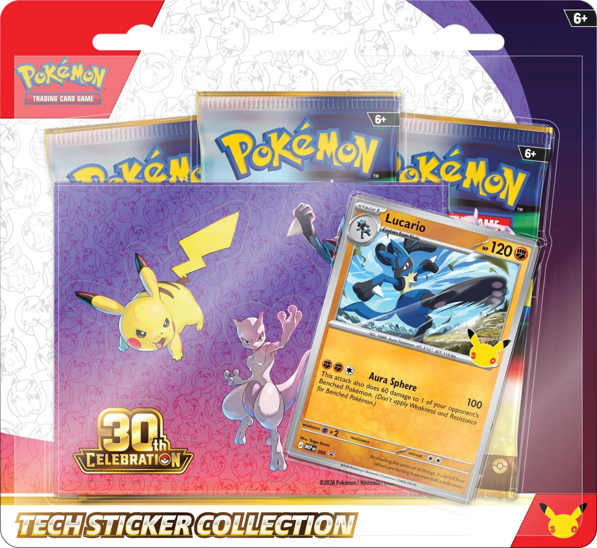 Pokémon TCG 30th Celebration Tech Sticker Collection - Lucario