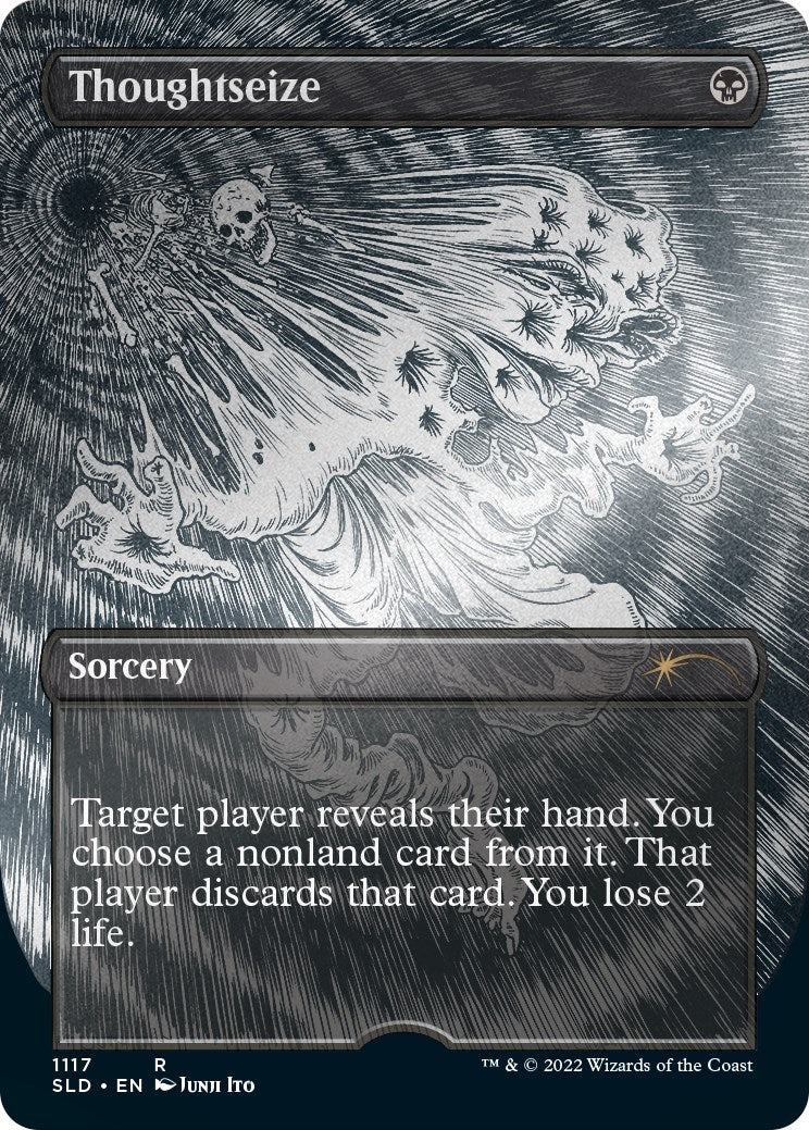 Thoughtseize (Borderless) (Foil Etched) [SLD - 1117]