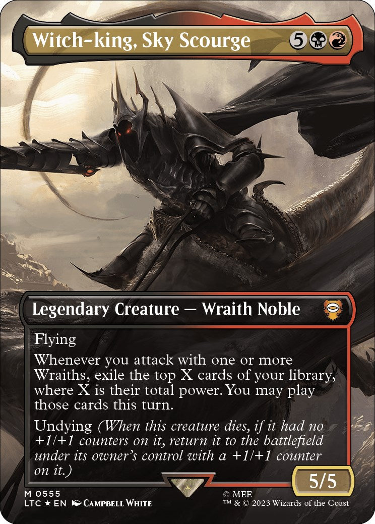 surge cards mtg Witch-king, Sky Scourge (Borderless) (Surge Foil) [LTC