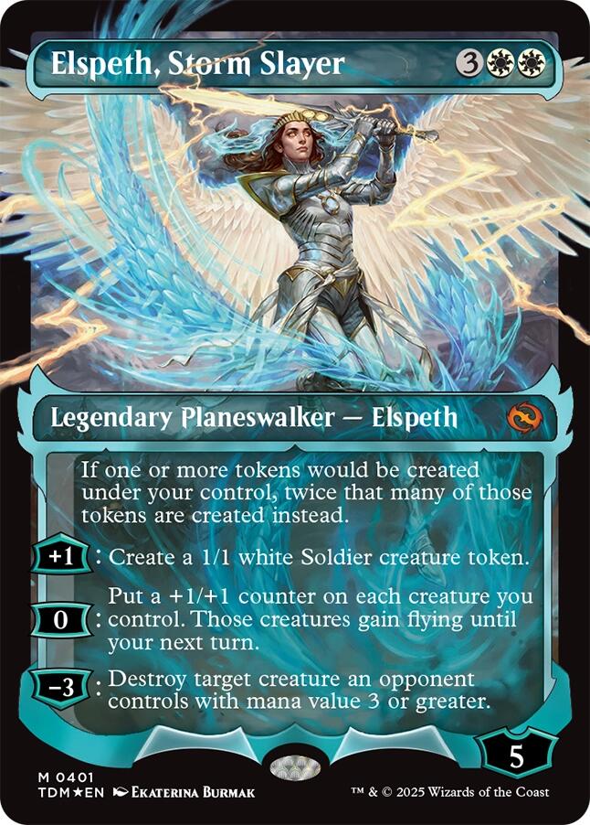 mtg elspeth cards Elspeth, Storm Slayer (Showcase) [TDM
