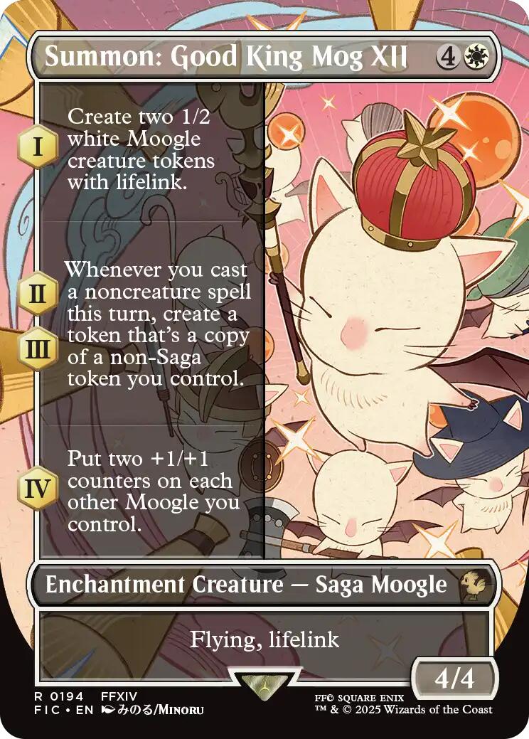 moogle cards mtg Summon: Good King Mog XII (Borderless) [FIC What blue and black your cards will stay Deck:Draconic Destruction (Red-Green) Innistrad