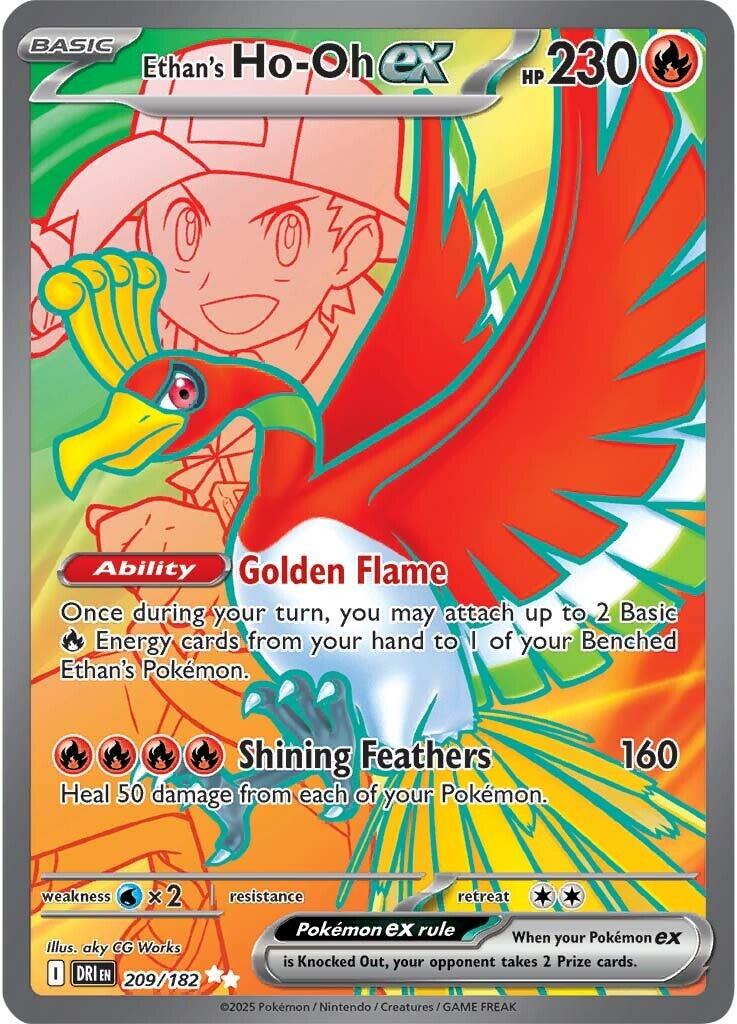 ho ho pokemon card value Ethan's Ho-Oh ex - 209/182 [DRI