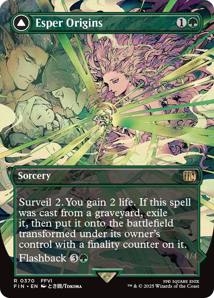 MtG Final Fantasy Rare Esper Origins // Summon: Esper Maduin #370 [Borderless Alternate Art]