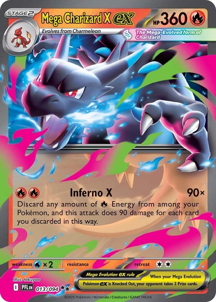 pokemon charizard ex card Mega Charizard X ex - 013/094 [PFL