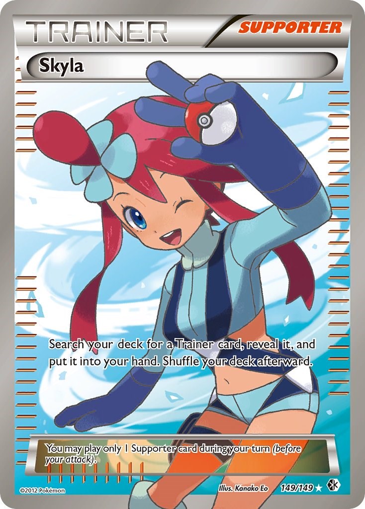 full art pokemon trainer cards Skyla (149 Full Art) - Holofoil Boundaries Crossed