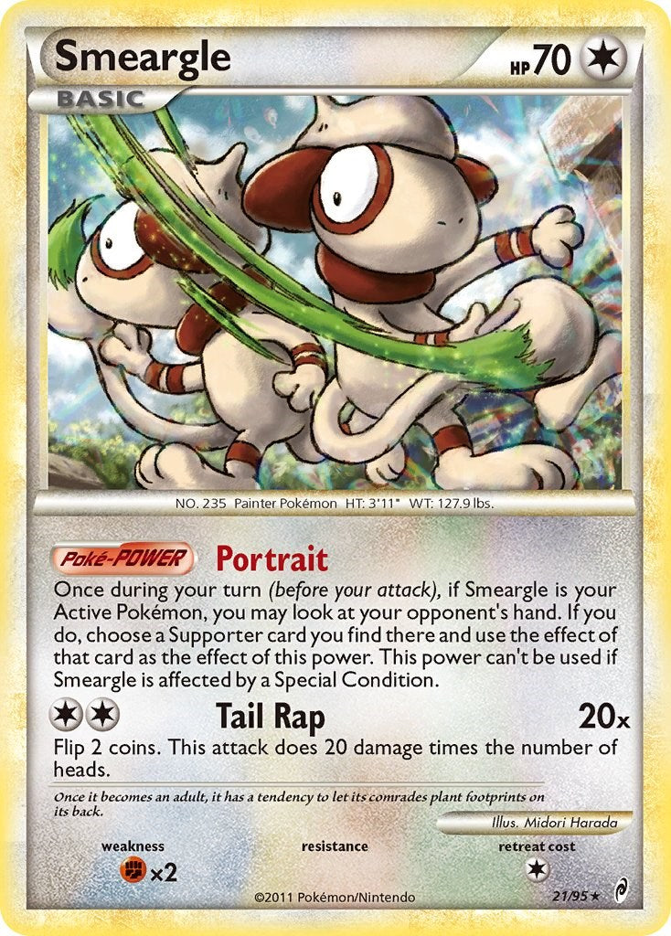 smeargle pokemon card value Pokemon Trading Card Game Call of Legends Rare Holo Smeargle #21