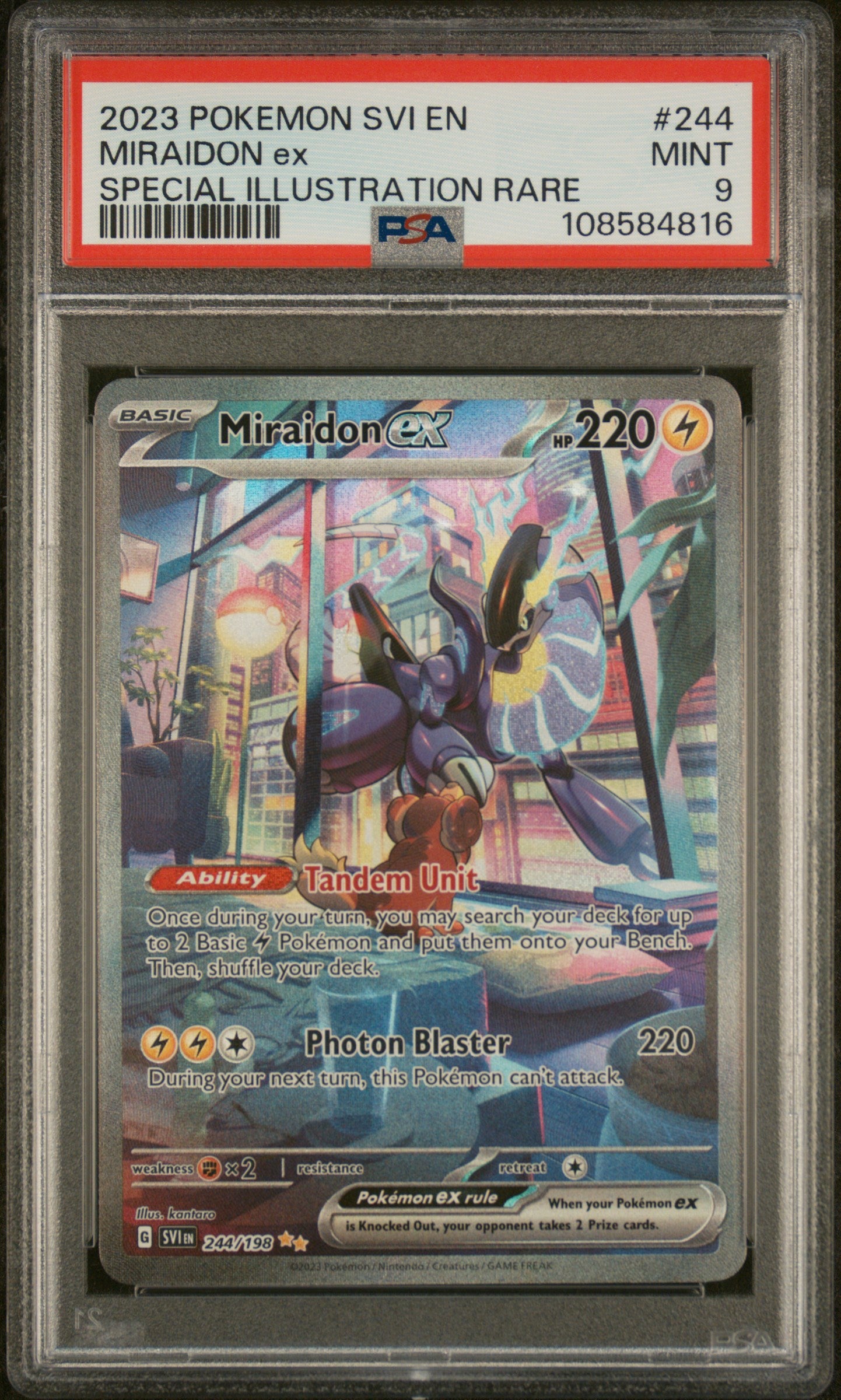 Miraidon EX #244 PSA 9 - 108584816