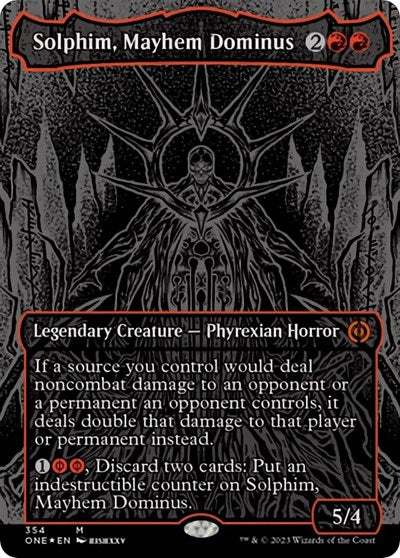 Solphim, Mayhem Dominus (Oil Slick Raised Foil) (Phyrexia: All Will Be One) Light Play Foil