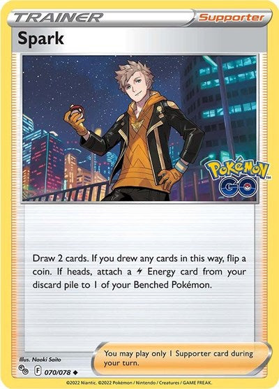 Spark (Pokemon GO) Medium Play Reverse Holofoil