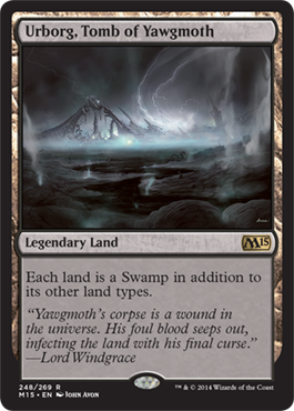 Urborg, Tomb of Yawgmoth (Magic 2015 Core Set) Light Play Foil