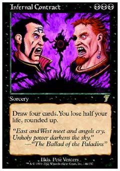 Infernal Contract (7th Edition) Light Play Foil