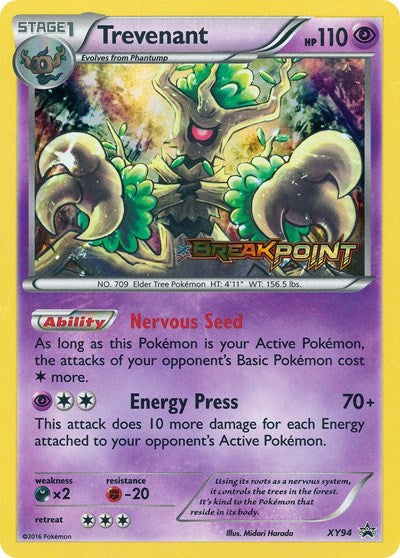 Trevenant (Prerelease) (XY Promos) Medium Play Holofoil