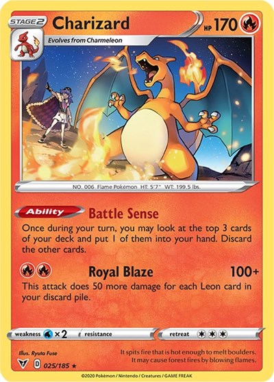 Charizard (SWSH04: Vivid Voltage) Light Play