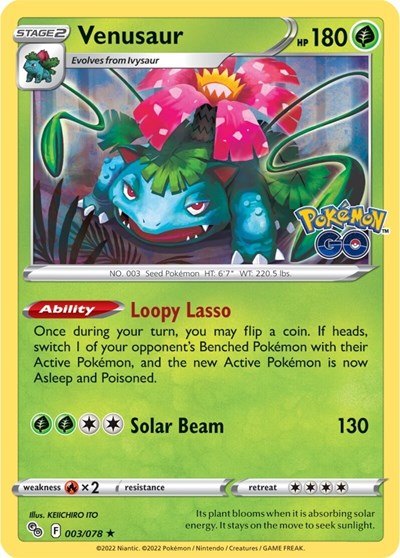 Venusaur (Pokemon GO) Light Play Reverse Holofoil