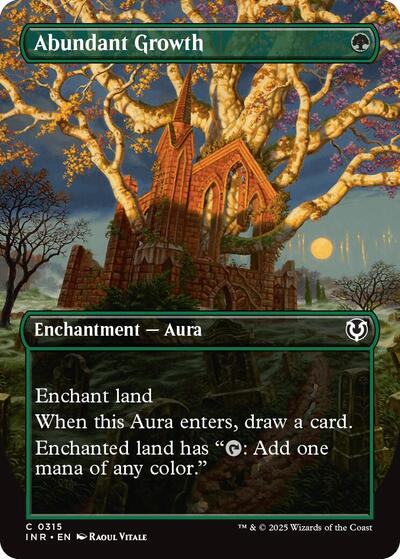 Abundant Growth (Borderless) (Innistrad Remastered) Light Play