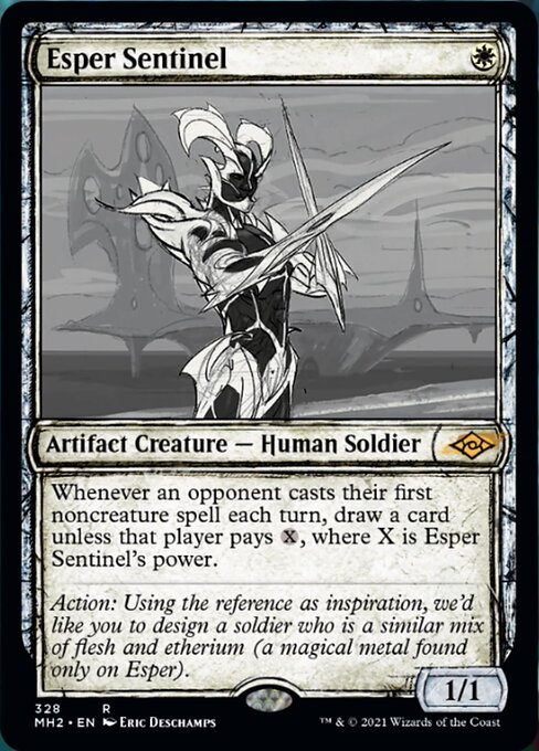 Esper Sentinel (Showcase) (Modern Horizons 2) Light Play