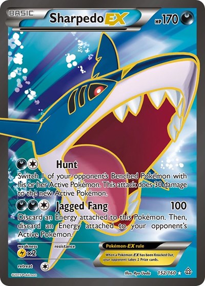 Sharpedo EX (152 Full Art) (XY - Primal Clash) Light Play Holofoil