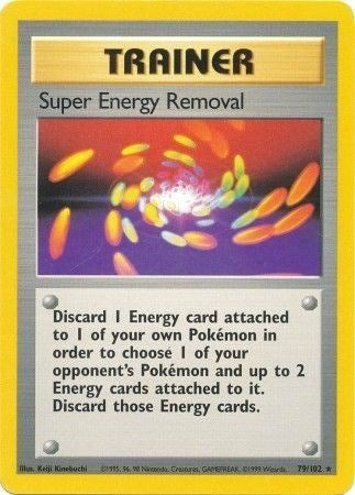 Super Energy Removal (Base Set) Light Play