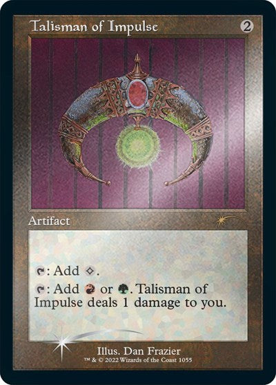 Talisman of Impulse (Retro Frame) (Foil Etched) (Secret Lair) Light Play Foil