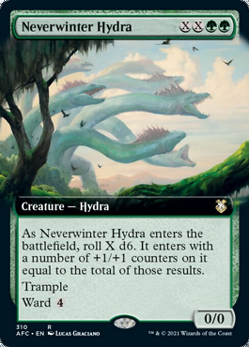 Neverwinter Hydra (Extended Art) (Commander 2021 Forgotten Realms) Light Play