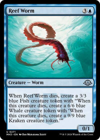 Reef Worm (Modern Horizons 3) Light Play Foil