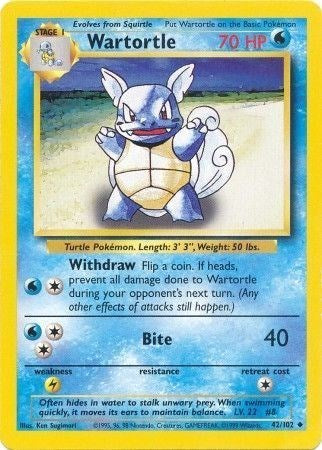 Wartortle (Base Set) Light Play