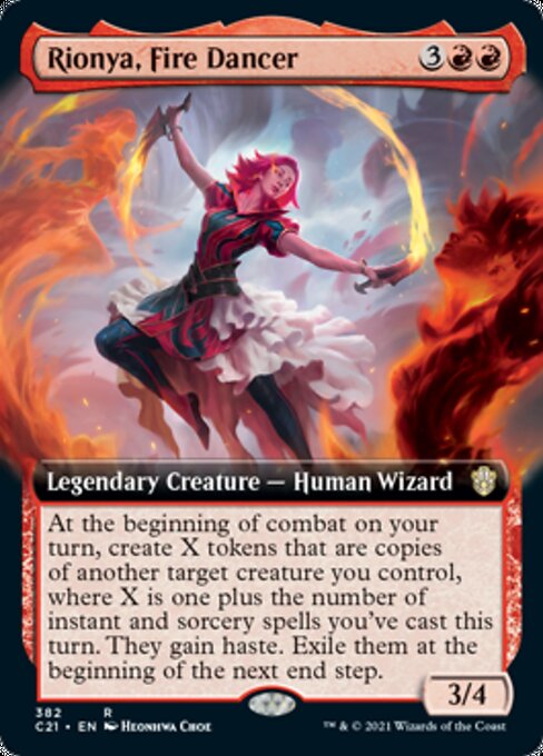 Rionya, Fire Dancer (Extended Art) (Commander 2021 Strixhaven) Light Play