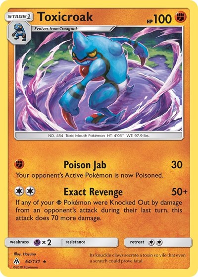 Toxicroak (SM - Forbidden Light) Light Play Reverse Holofoil