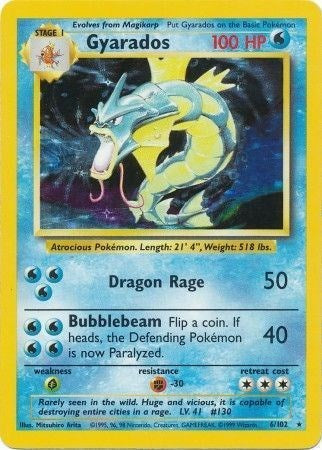 Gyarados (Base Set) Light Play Holofoil