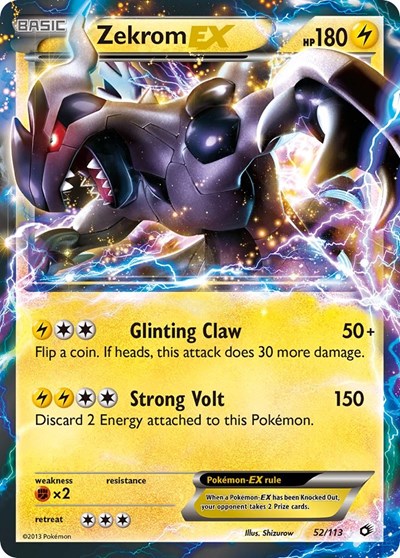 Zekrom EX (Legendary Treasures) Light Play Holofoil