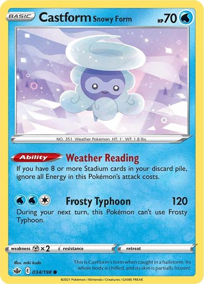 Castform Snowy Form (SWSH06: Chilling Reign) Light Play