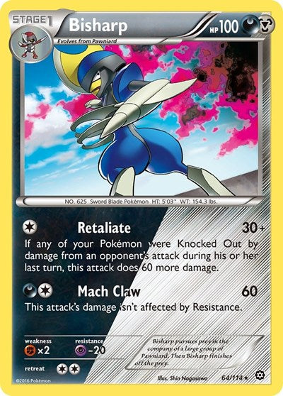 Bisharp (XY - Steam Siege) Light Play Holofoil