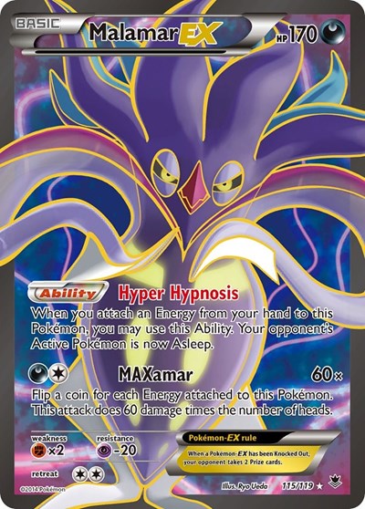 Malamar EX (115 Full Art) (XY - Phantom Forces) Light Play Holofoil