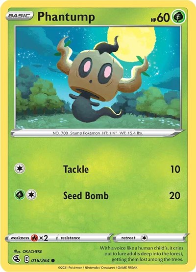 Phantump (SWSH08: Fusion Strike) Light Play Reverse Holofoil