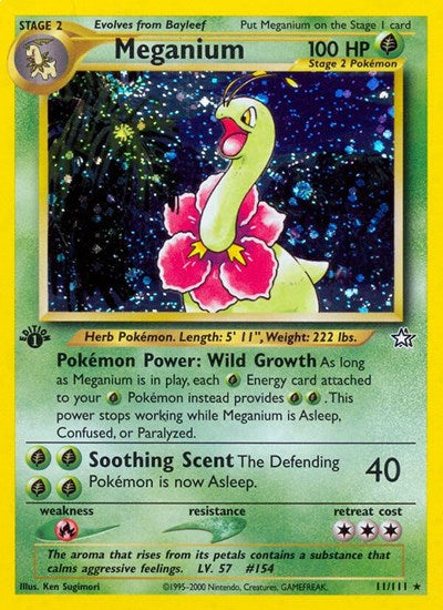 Meganium (11) (Neo Genesis) Medium Play Holofoil Unlimited