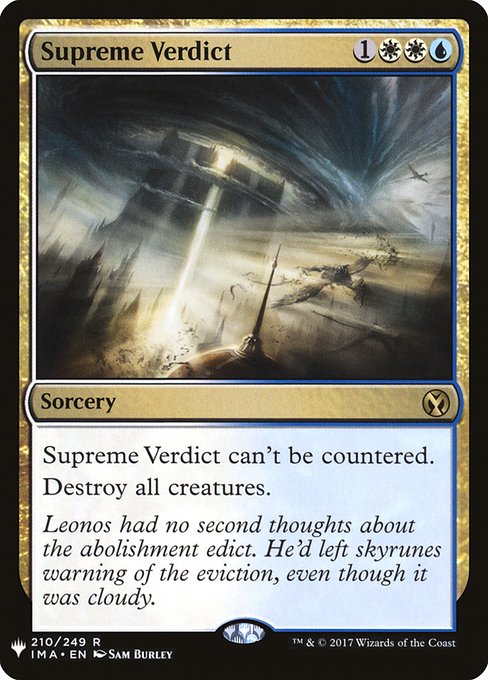 Supreme Verdict (Mystery Booster) Light Play