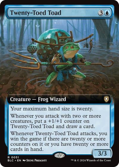 Twenty-Toed Toad (Extended Art) (Commander: Bloomburrow) Light Play