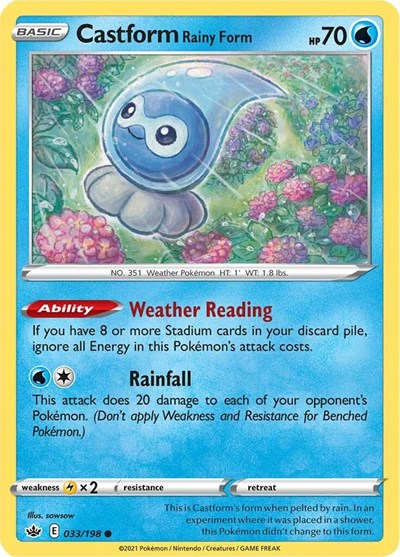 Castform Rainy Form (SWSH06: Chilling Reign) Light Play