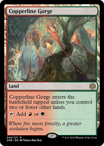 Copperline Gorge (Phyrexia: All Will Be One) Light Play