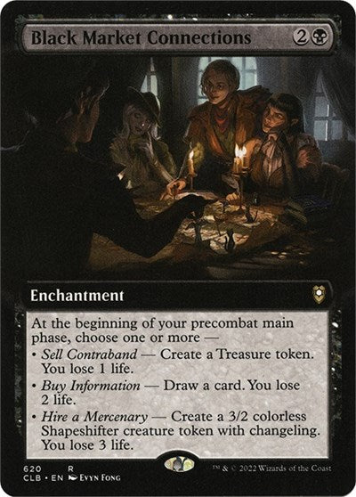 Black Market Connections (Extended Art) (Commander Legends: Battle for Baldur's Gate) Light Play