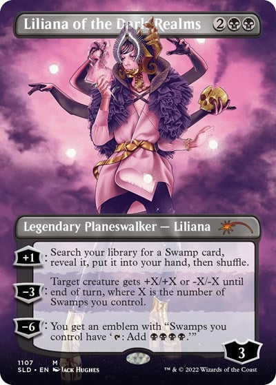 Liliana of the Dark Realms (Borderless) (Secret Lair) Light Play Foil