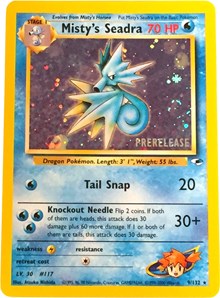 Misty's Seadra (Prerelease) (WoTC Promo) Medium Play Holofoil