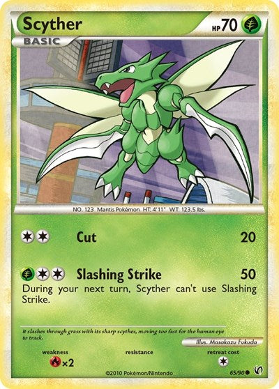 Scyther (65) (Undaunted) Light Play Reverse Holofoil