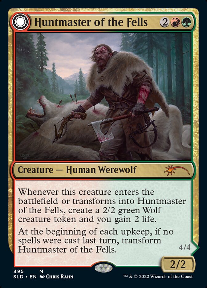 Huntmaster of the Fells // Ravager of the Fells (Secret Lair) Light Play Foil