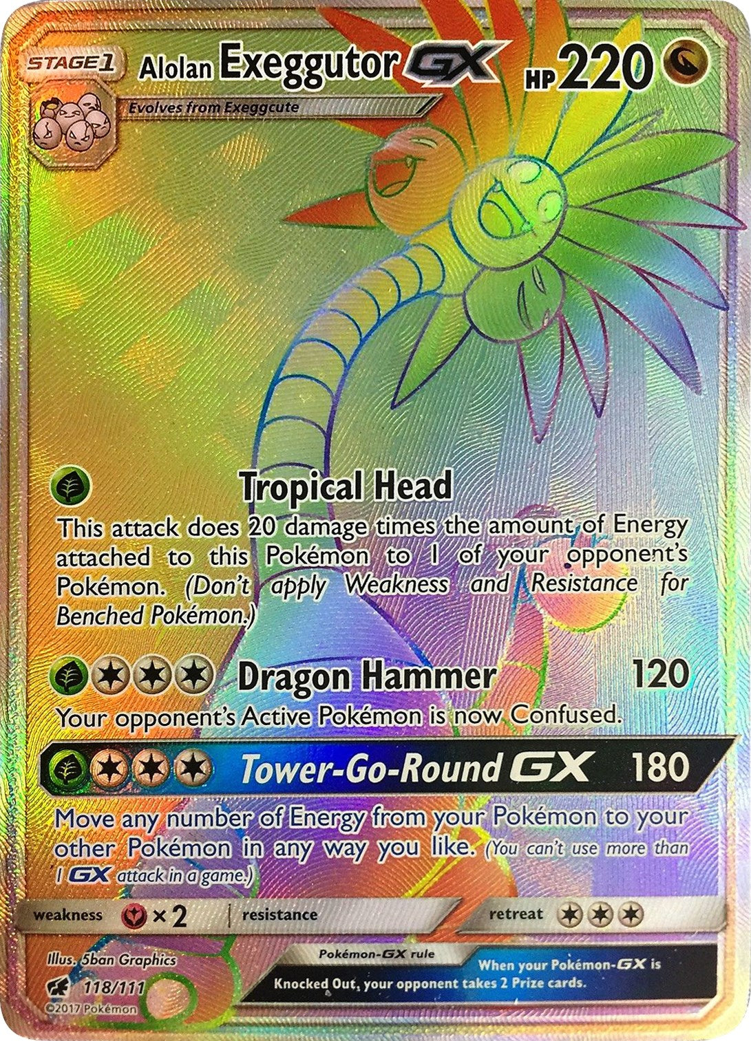 Alolan Exeggutor GX (Secret) [SM04 - 118/111]