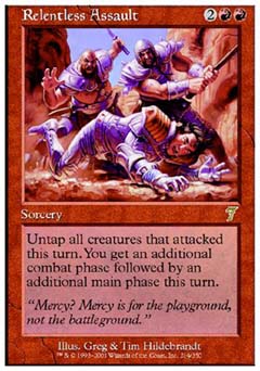 Relentless Assault (7th Edition) Light Play Foil