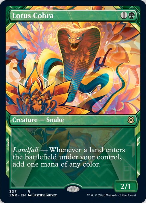 Lotus Cobra (Showcase) (Zendikar Rising) Light Play